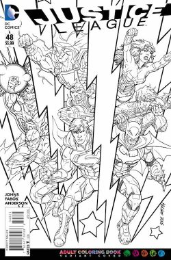 Justice League (2011) #48 (Adult Coloring Book Variant)