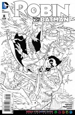 Robin: Son of Batman (2015) #8 (Adult Coloring Book Variant)