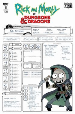 Rick and Morty vs. Dungeons & Dragons (2018) Character Sheet Variant Set