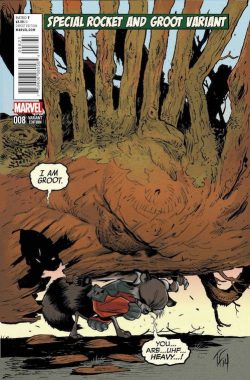 Hulk (2014) #8 (Rocket Raccoon and Groot Variant)
